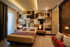 Postel nebo postele na pokoji v ubytování THotel Lamezia