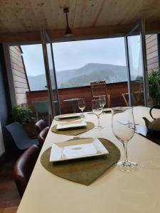 Vue générale sur la montagne ou vue sur la montagne depuis l'appartement