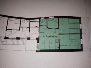 Plán poschodí v ubytovaní Soda apartman