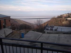 a view of a skate park from a balcony at Goga Guesthouse in Sighnaghi