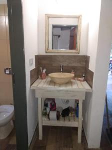 Koupelna v ubytování Cabaña la Florecida