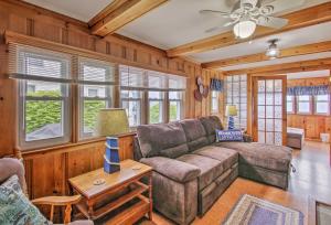 Beachfront Sebago Cottage with Deck and Grill!