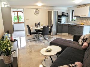 Kuchyň nebo kuchyňský kout v ubytování Apartment Roko