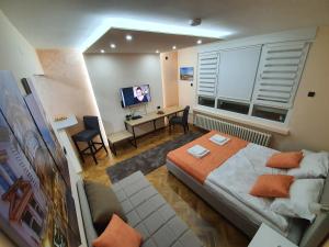 TV a/nebo společenská místnost v ubytování Apartman DoDoLu