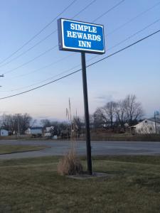 Certifikát, hodnocení, plakát nebo jiný dokument vystavený v ubytování Simple Rewards inn