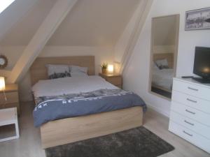 Postel nebo postele na pokoji v ubytování Chambres Privatives Chez l'Habitant