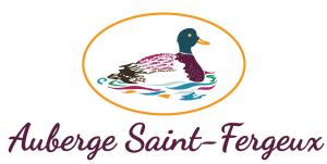 a duck swimming on the water in a circle with the inscriptionnance saint forgiveness at Auberge Saint Fergeux in Gionges