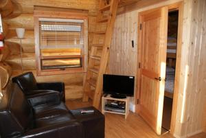 TV a/nebo společenská místnost v ubytování Porteau Cove Olympic Legacy Cabins