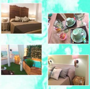 a collage of pictures of a bedroom and a room at Dimore di Mare in San Pietro Vernotico