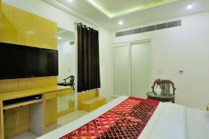 TV a/nebo společenská místnost v ubytování Hotel Yuvraj Deluxe
