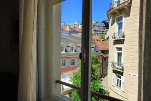 a view from a window of a building at Appartment am Rathaus in Baden-Baden