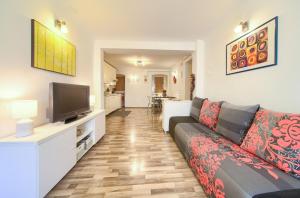 Televízia a/alebo spoločenská miestnosť v ubytovaní Apartment City Center