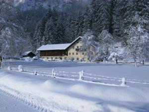 Ferienwohnung Bluntaumühle during the winter