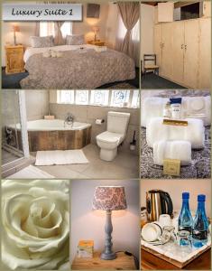 a collage of pictures of a bedroom and a hotel room at Pluvio in Parys