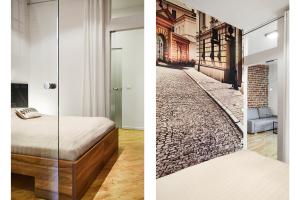 Posteľ alebo postele v izbe v ubytovaní Krakow For You Main Square Apartments