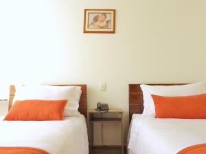 Postel nebo postele na pokoji v ubytování Hotel Portal de los Andes