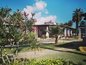A garden outside Hotel Eros