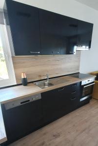 Kuchyň nebo kuchyňský kout v ubytování Crni apartman + 36 fotografií