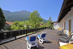 Ein Balkon oder eine Terrasse in der Unterkunft Gasthof Aggenstein