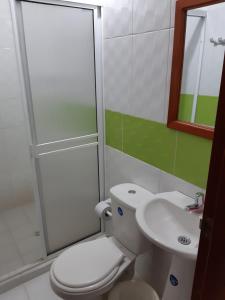 Koupelna v ubytování Posada San Luis