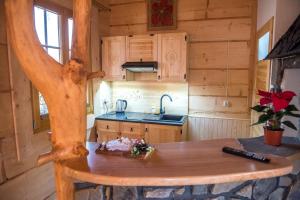 Kuchyň nebo kuchyňský kout v ubytování Za-Górski Domek