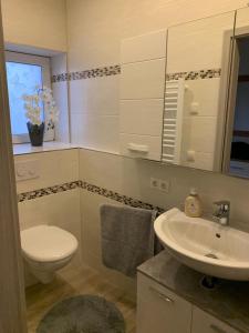 Bathroom sa 2Raum-Apartment Leznew