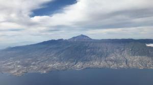 a view of a mountain with water in the foreground at Dream View in Adeje