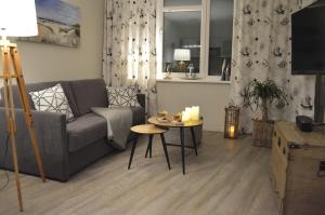 Posezení v ubytování Ferienwohnung MeerZeitPerle