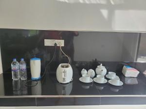 Coffee and tea making facilities at Sigiriya River Side Villa