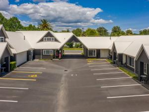 a parking lot at a motel at Matamata Central Motel in Matamata