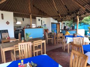 Restaurace v ubytování Blue Monkey Retreat Areguling Lombok