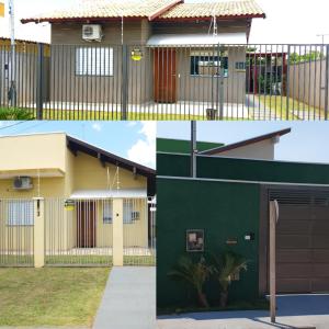 een collage van drie foto's van een huis bij Atlantico Residencial in Bonito