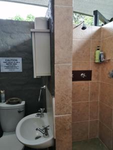 A bathroom at Eden Cottage