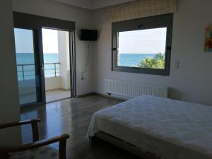 Posteľ alebo postele v izbe v ubytovaní Amoutsa Seaside Villa