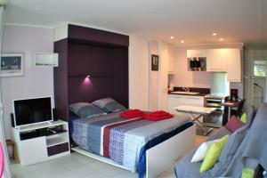 En eller flere senger på et rom på Argelès Plage