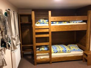 two bunk beds with pillows on them in a room at Cibulka in Horní Malá Úpa