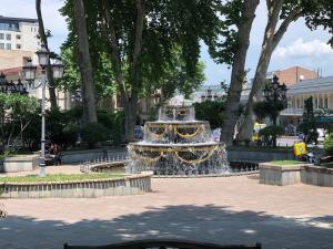 a fountain in the middle of a park at Freedom Square Apartment in Tbilisi City +4 photos