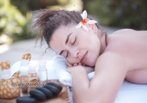a young girl with a flower on her head sleeping at Fairways and Bluewater Boracay in Boracay