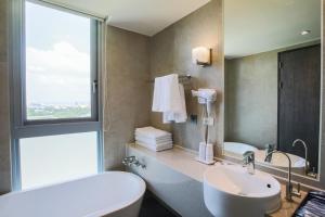 Koupelna v ubytování Jin Shi Hu Hotel