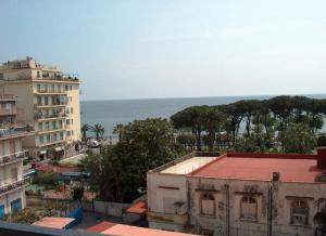 a view of the ocean from a building at Casa Raffaele Conforti in Maiori