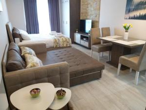 sala de estar con sofá y cama en Milmari resort Sara P61, en Kopaonik