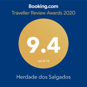 Um certificado, prémio, placa ou documento mostrado em Herdade dos Salgados