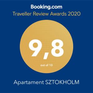 Certifikát, ocenenie alebo iný dokument vystavený v ubytovaní Apartament SZTOKHOLM