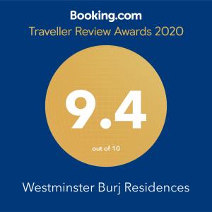 Certificat, premi, rètol o un altre document de Westminster Burj Residences