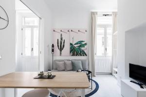 Χώρος καθιστικού στο Elegante appartamento minimal dai tocchi botanici
