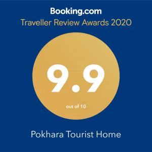 Ett certifikat, pris eller annat dokument som visas upp på Pokhara Tourist Home