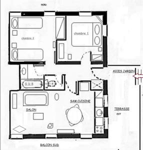Κάτοψη του "CHALET LES ARAVIS" chalet et Appartements