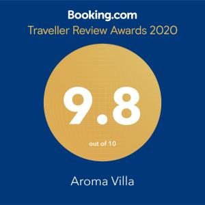 Certifikát, hodnocení, plakát nebo jiný dokument vystavený v ubytování Aroma Villa Homestay