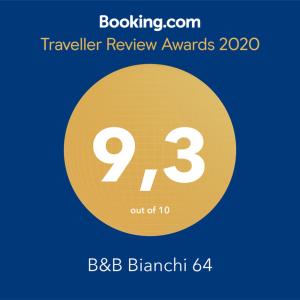 Certifikát, hodnocení, plakát nebo jiný dokument vystavený v ubytování B&B Bianchi 64