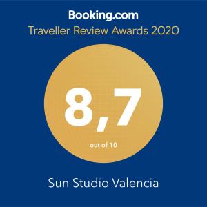 Certifikát, ocenenie alebo iný dokument vystavený v ubytovaní Sun Studio Valencia
